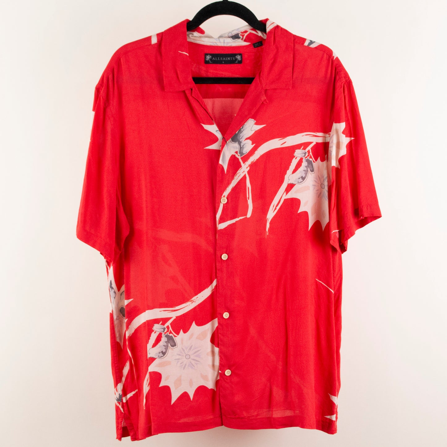Camisa hawaiana rojo (L) Allsaints