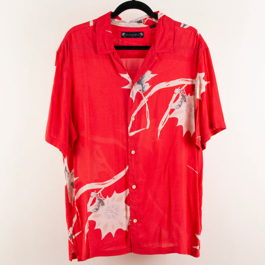 Camisa hawaiana rojo (L) Allsaints