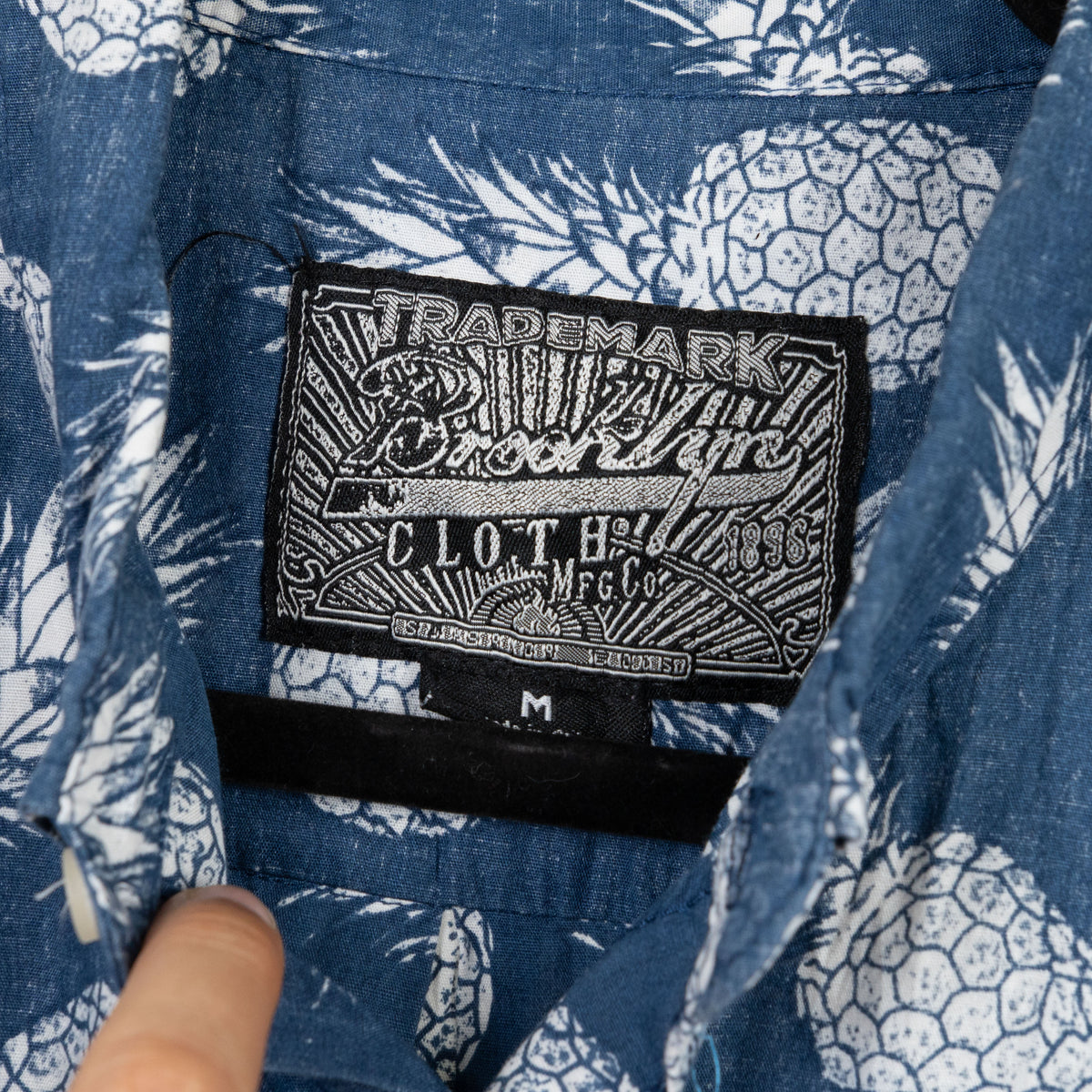 camisa hawaiana azul (M) brooklyn cloth