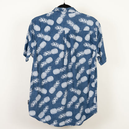 camisa hawaiana azul (M) brooklyn cloth