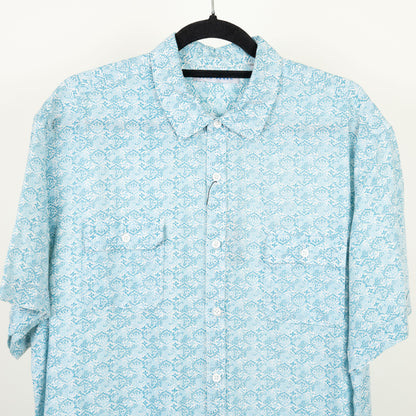 camisa hawaiana azul (L) john henry