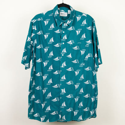 camisa hawaiana azul verdoso (L) impact