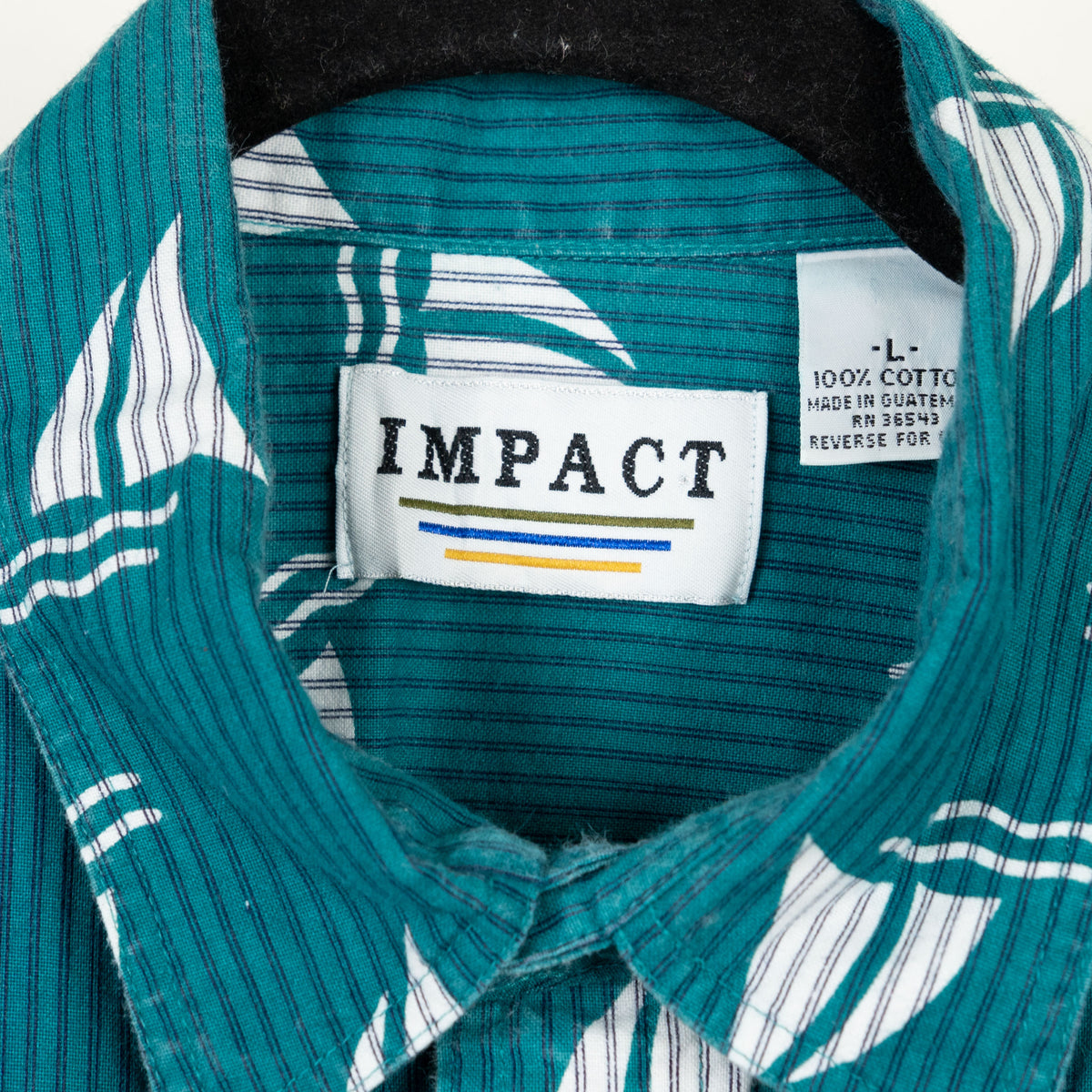 camisa hawaiana azul verdoso (L) impact
