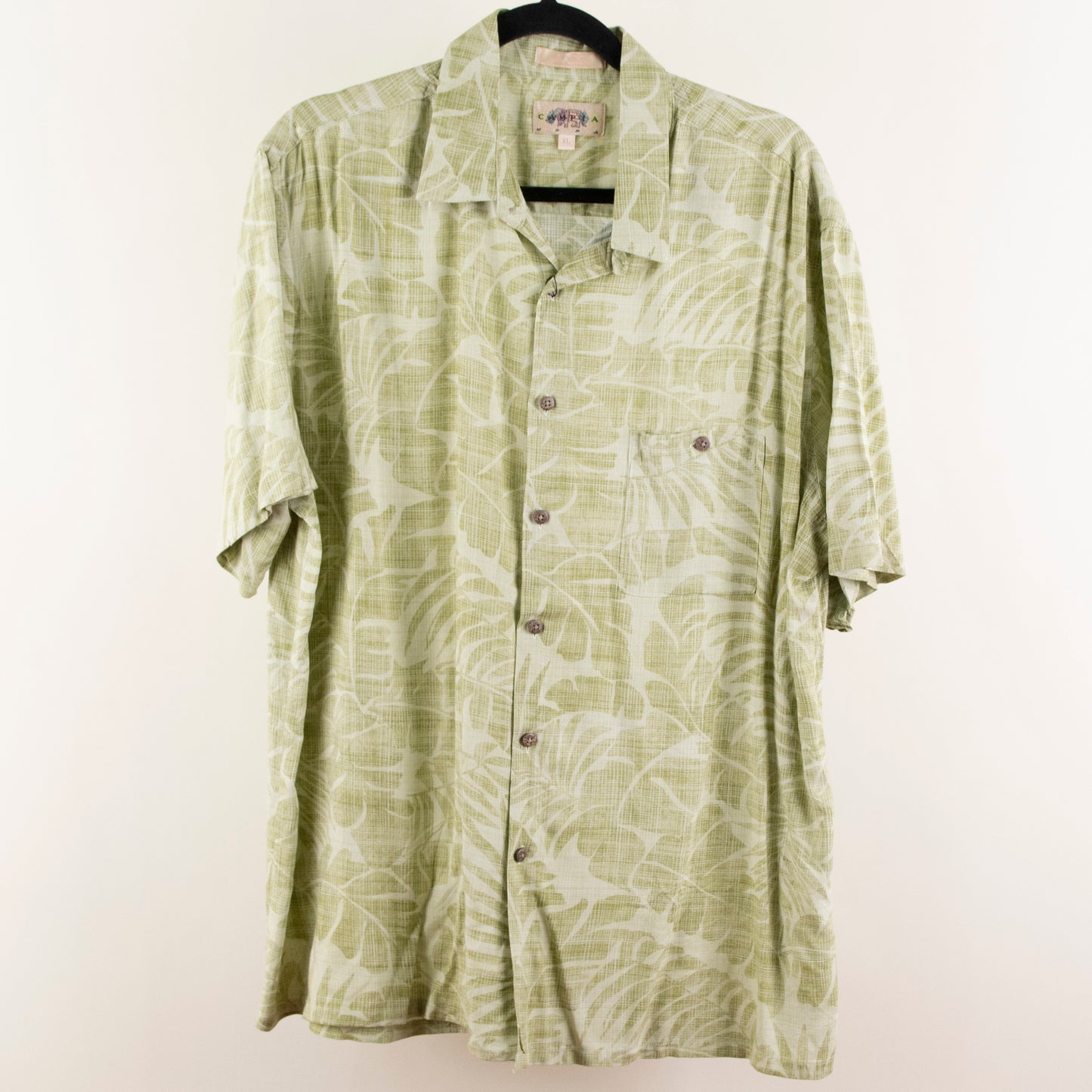 Camisa hawaiana verde (XL) Campia