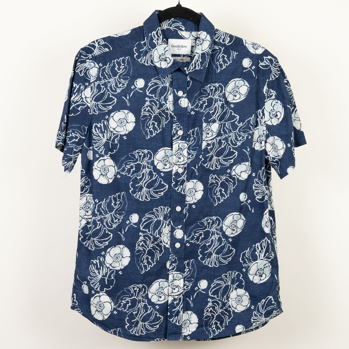 camisa hawaiana azul  (M) goodfellow