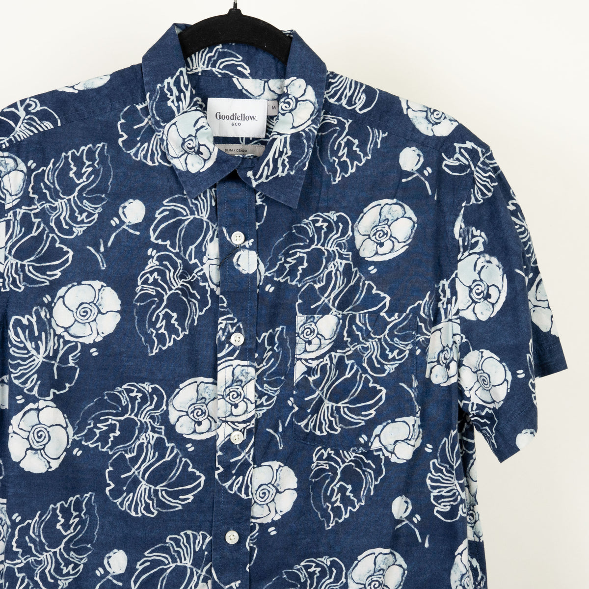 camisa hawaiana azul  (M) goodfellow