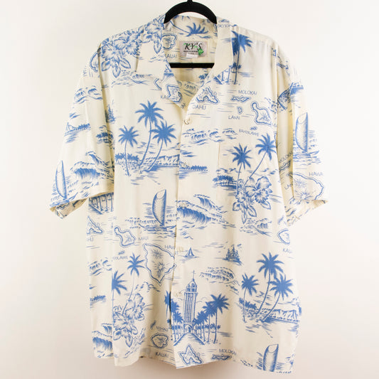 Camisa hawaiana beige (2XL) KY´S