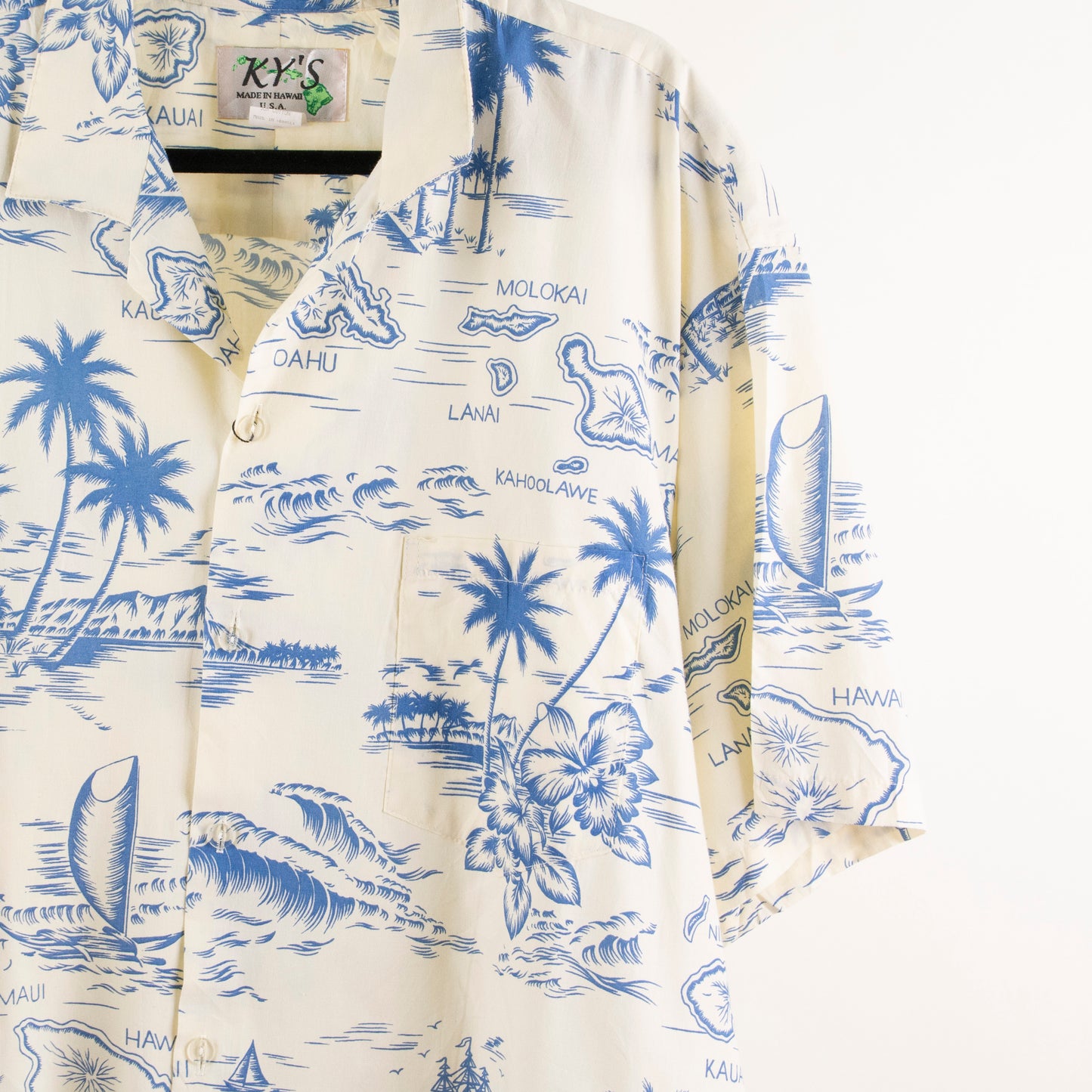 Camisa hawaiana beige (2XL) KY´S
