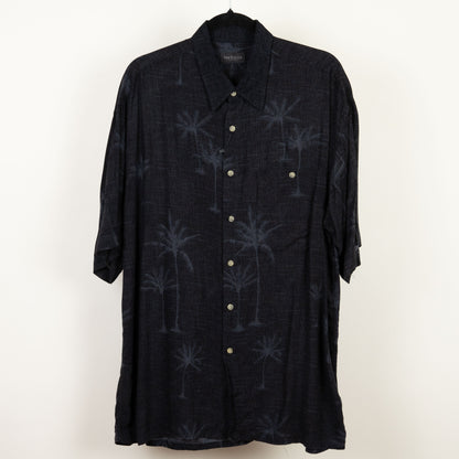 camisa hawaiana negra (L) van heusen