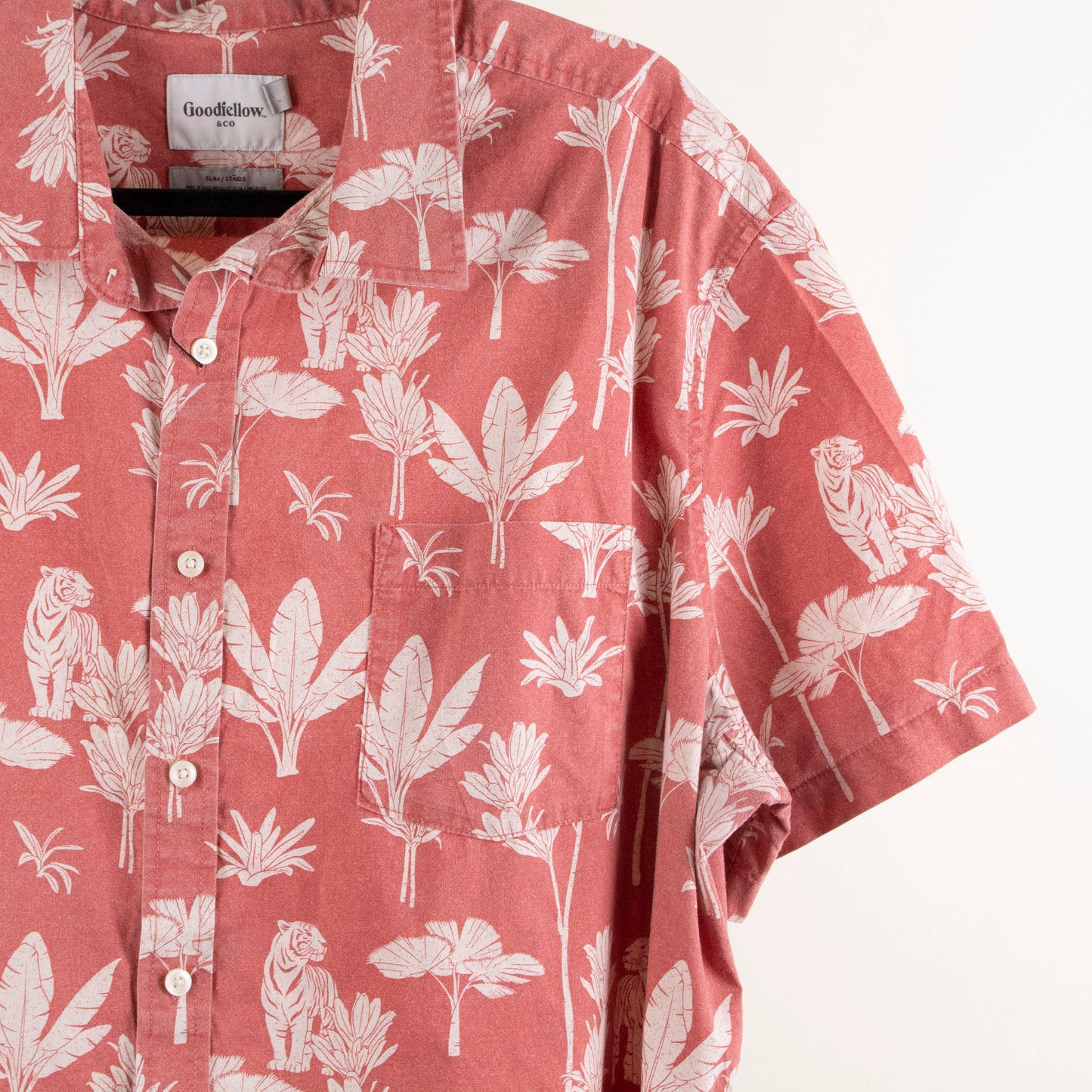 Camisa hawaiana rojo (2XL) Goodfellow