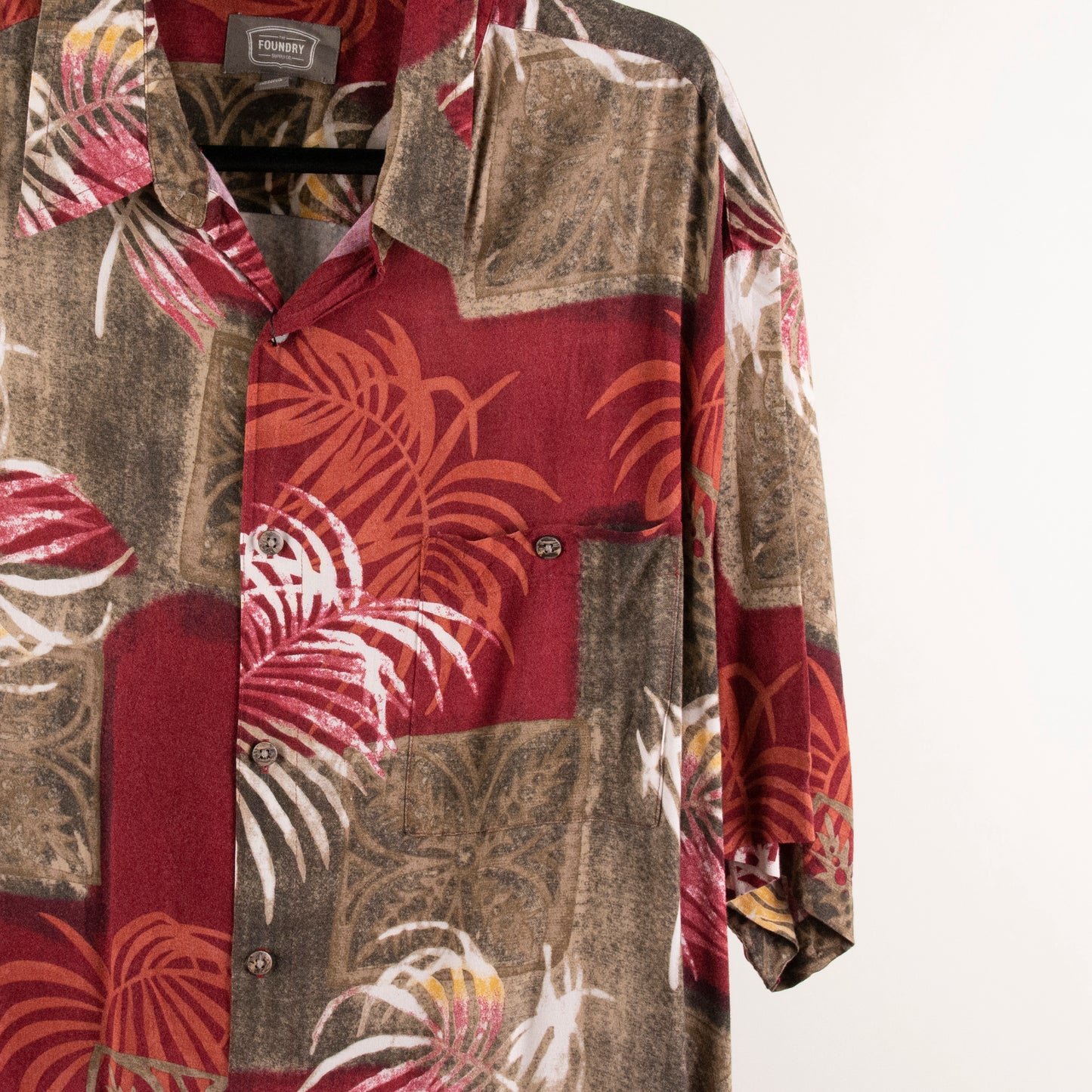 Camisa hawaiana rojo (2XL) The Foundry