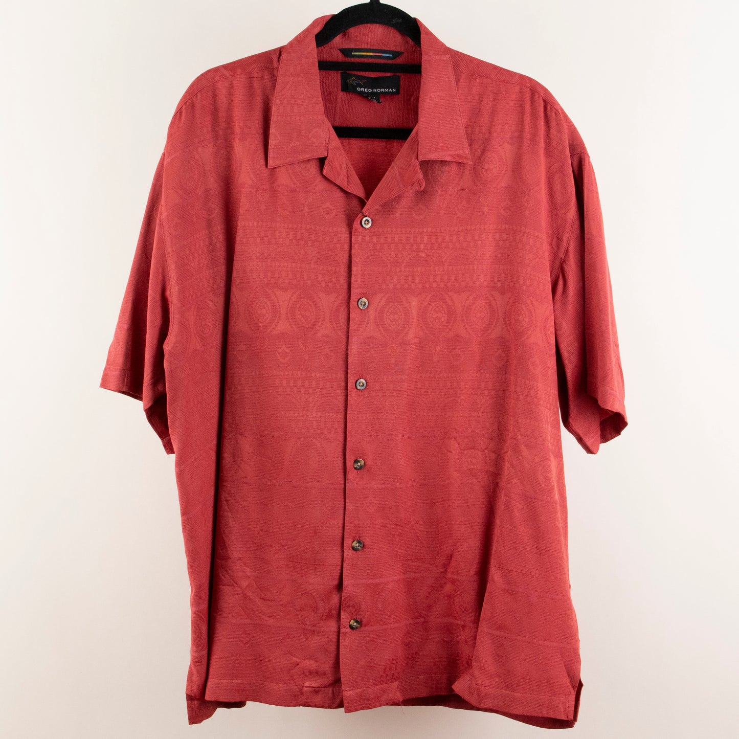 Camisa hawaiana rojo (L) Greg Norman