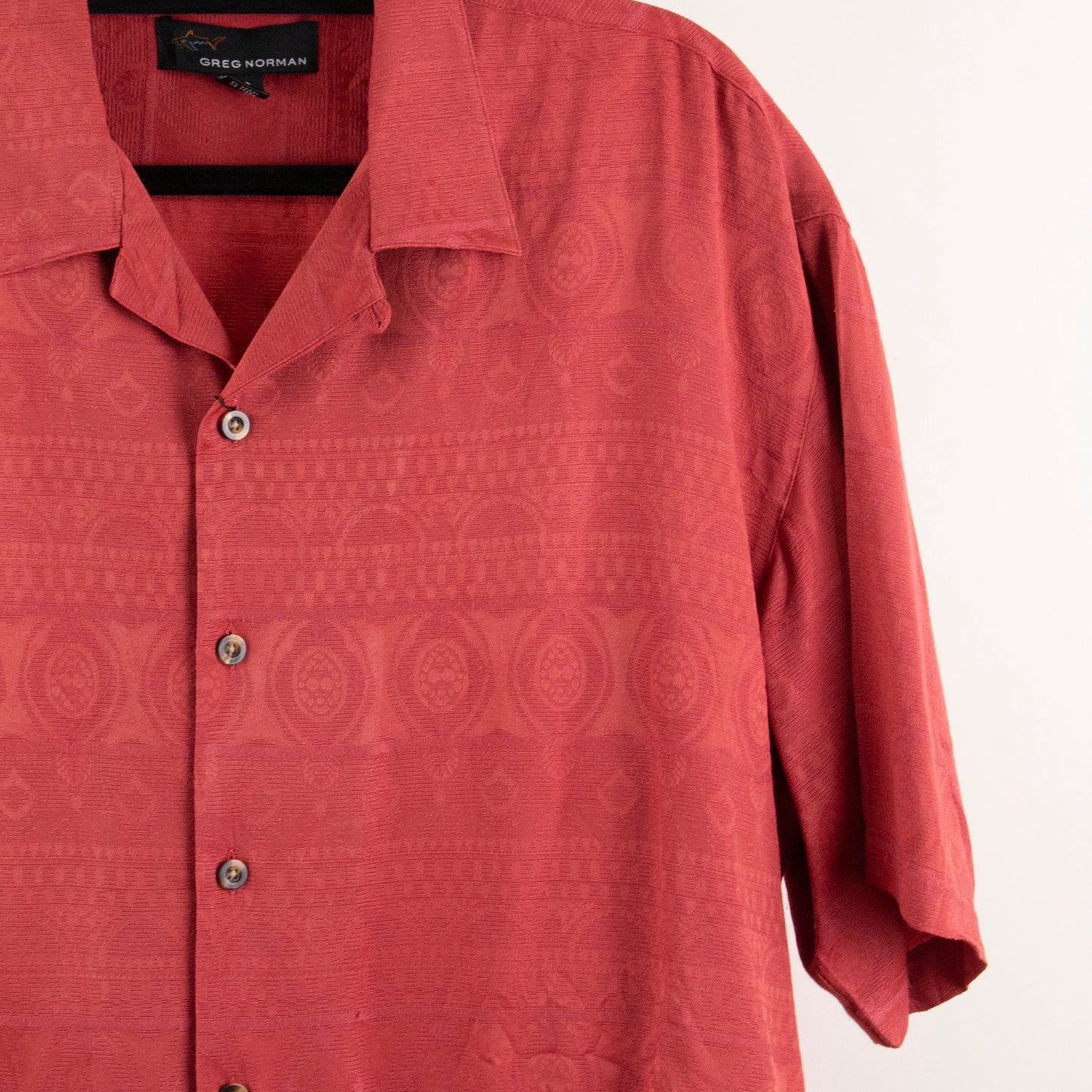 Camisa hawaiana rojo (L) Greg Norman