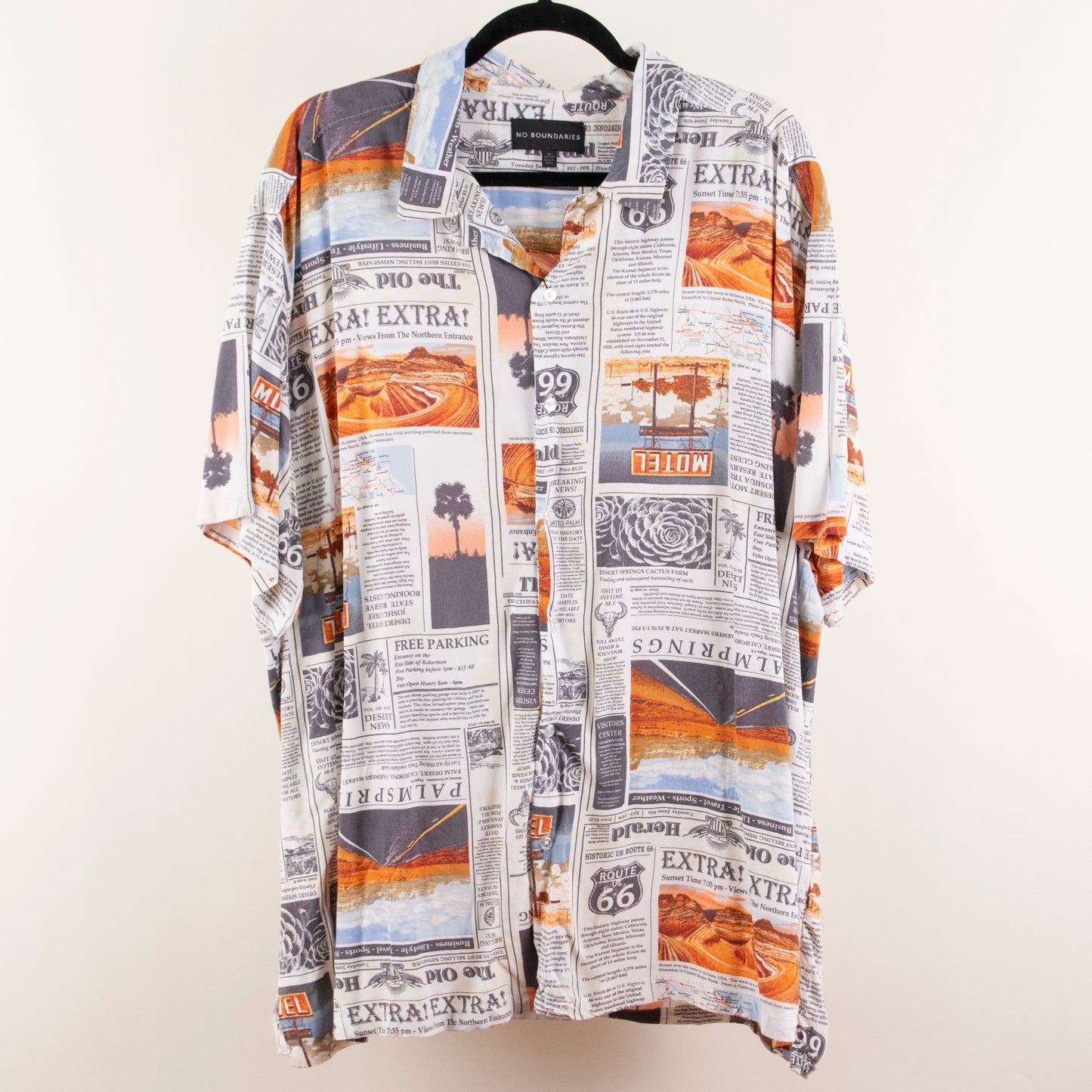 Camisa estampada blanco (2XL) No boundaries