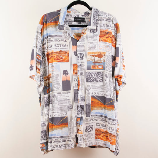 Camisa estampada blanco (2XL) No boundaries