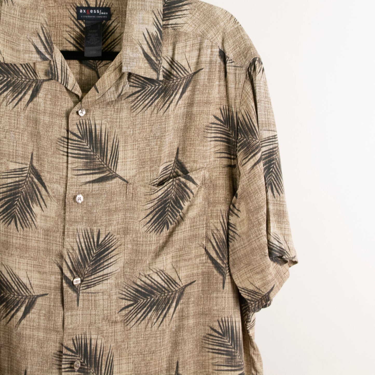 Camisa hawaiana beige (L) Axcess/men