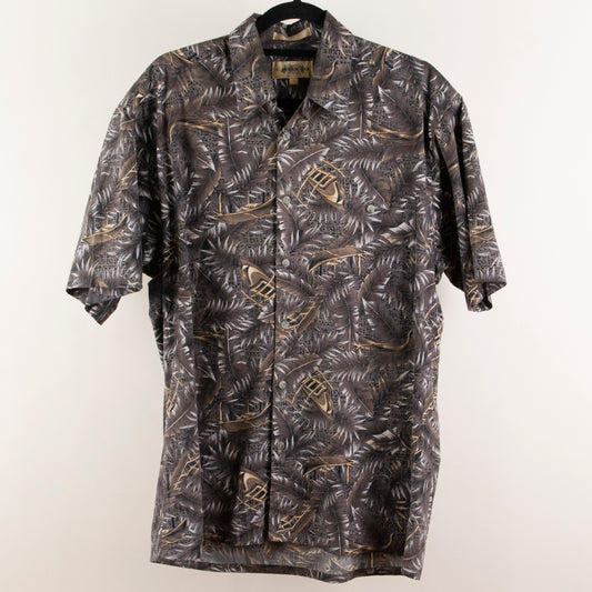 Camisa hawaiana gris (M) Campia