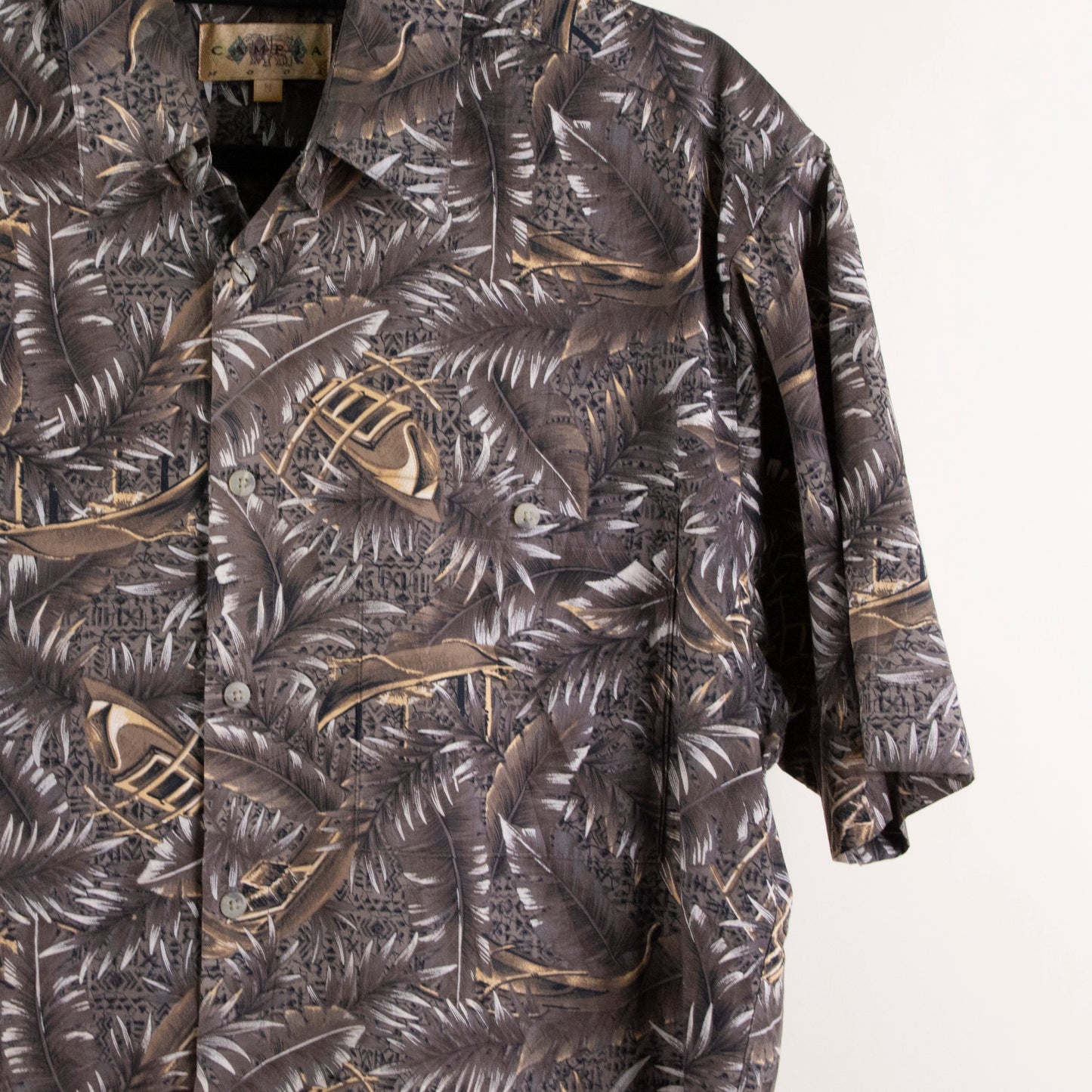 Camisa hawaiana gris (M) Campia