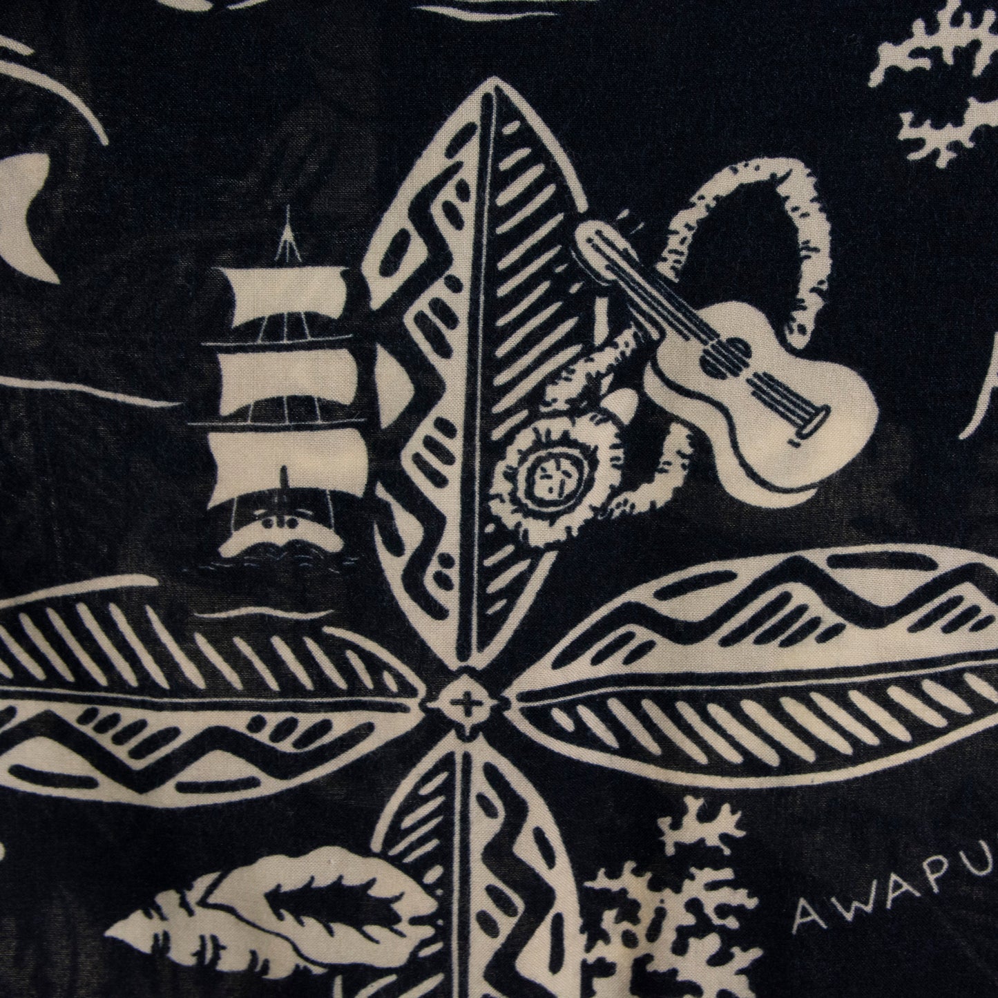 Camisa hawaiana negro ( XL) Pacific Scene