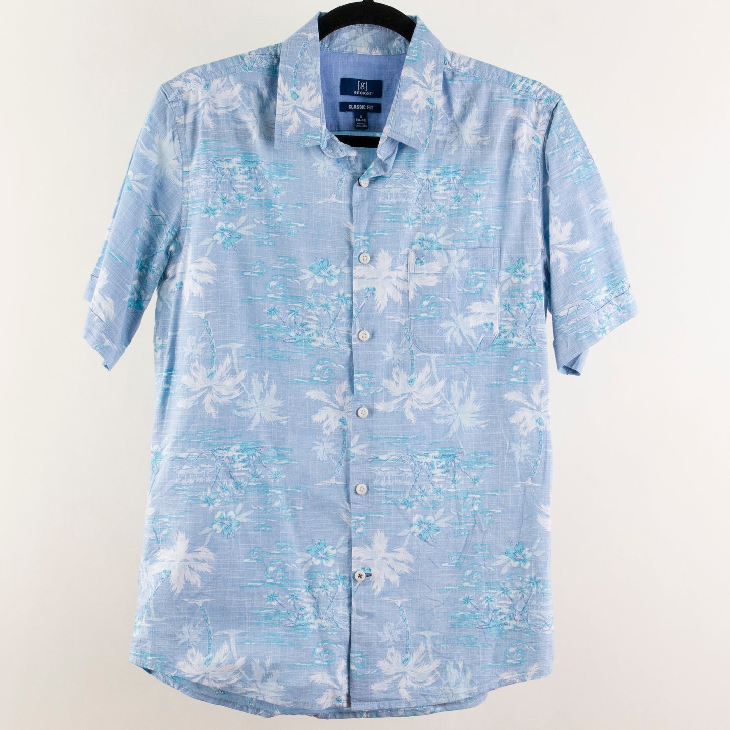 Camisa hawaiana azul (XS) George