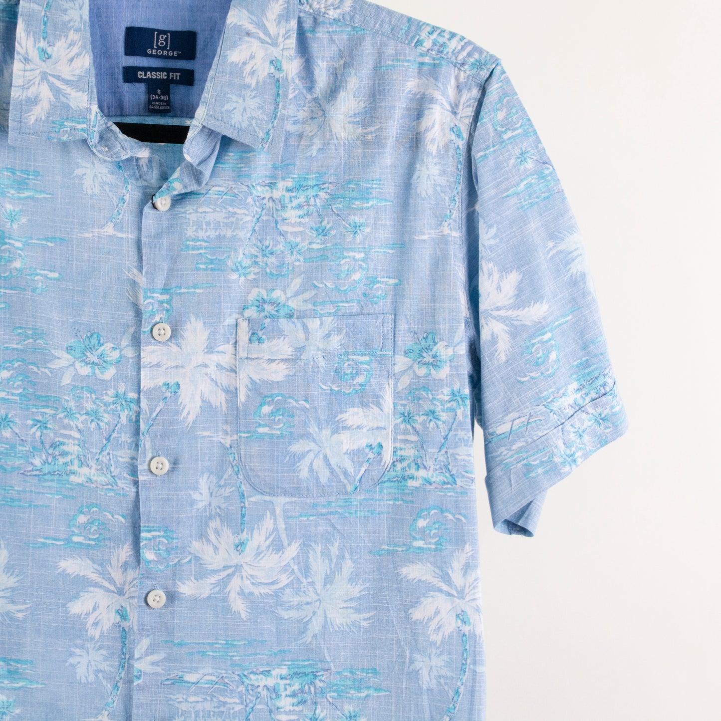 Camisa hawaiana azul (XS) George