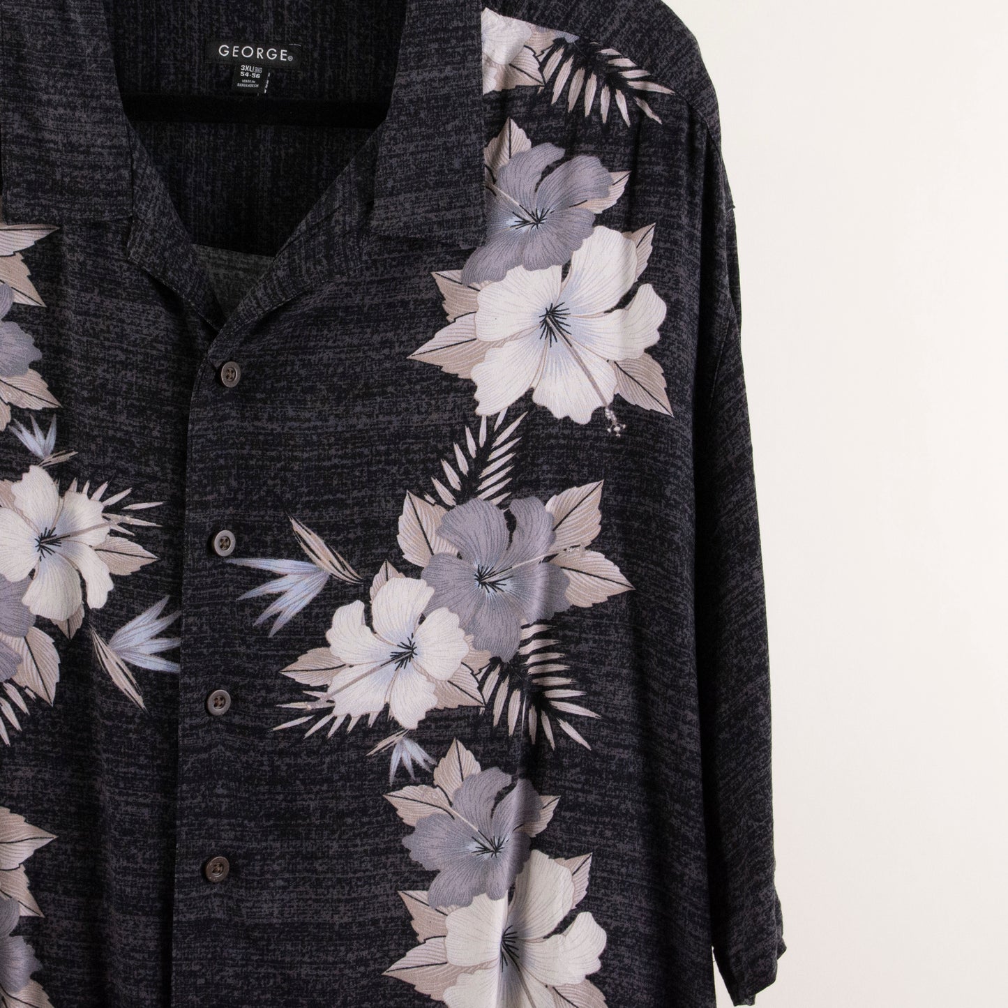 Camisa hawaiana negro (3XL) George