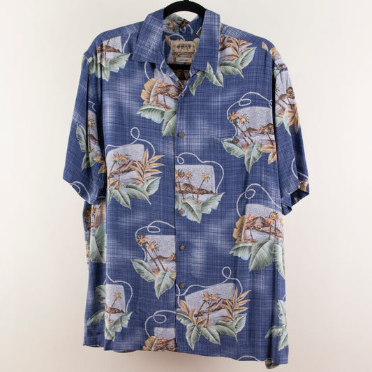 Camisa hawaiana azul (L) Campia