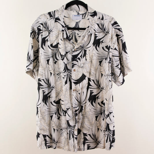Camisa hawaiana blanco (L) Old Navy
