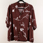 Camisa estampada marron (L) Novamen