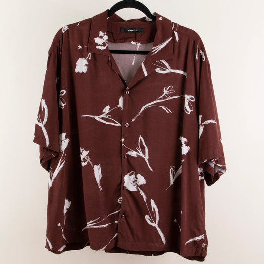 Camisa estampada marron (L) Novamen