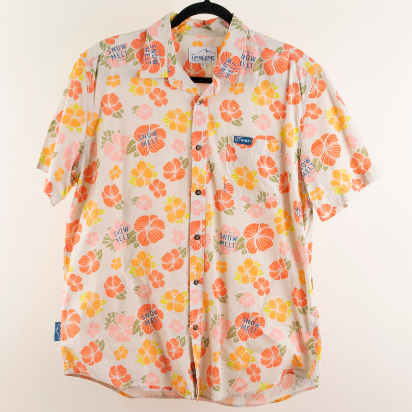 Camisa hawaiana beige (L) Upslope