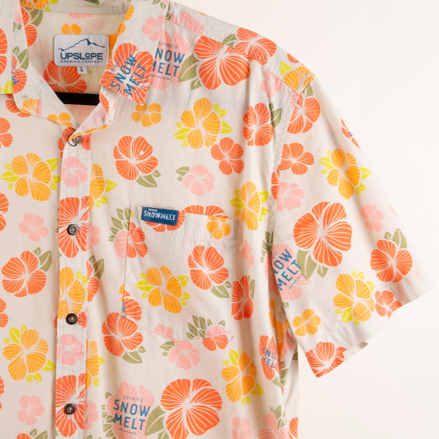 Camisa hawaiana beige (L) Upslope