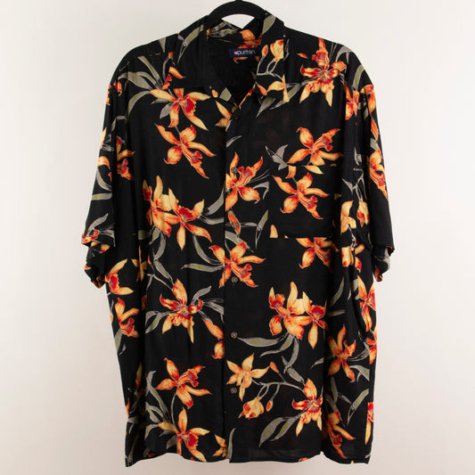 Camisa hawaiana negro (L) Puritan