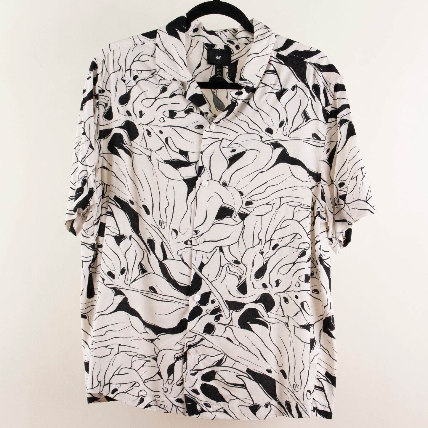 Camisa estampada blanco (L) H&M