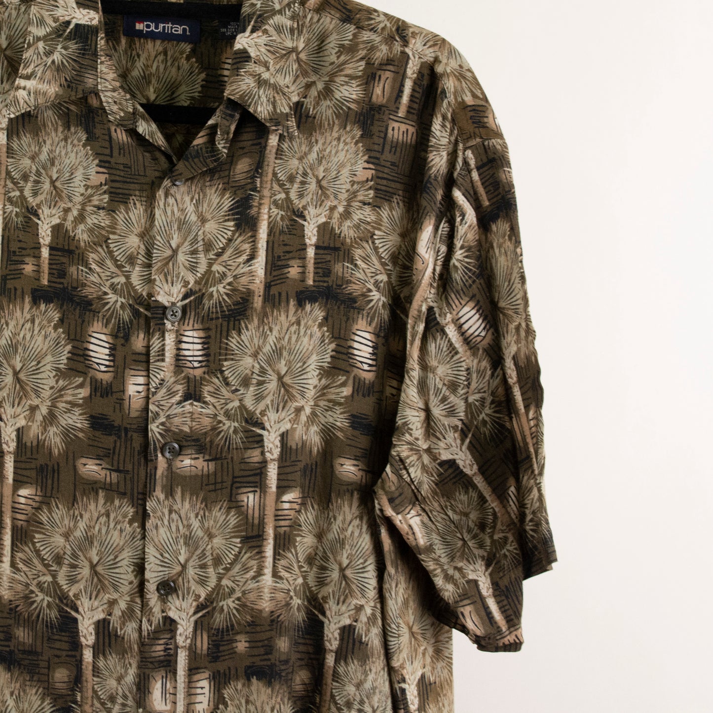 Camisa hawaiana verde (M) Puritan