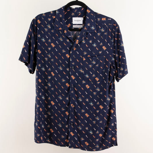 Camisa estampada azul marino (S) Goodfellow