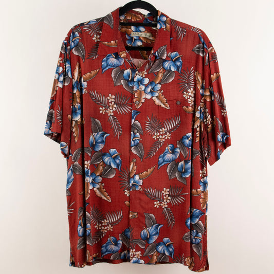 Camisa hawaiana rojo (XL) Batik Bay