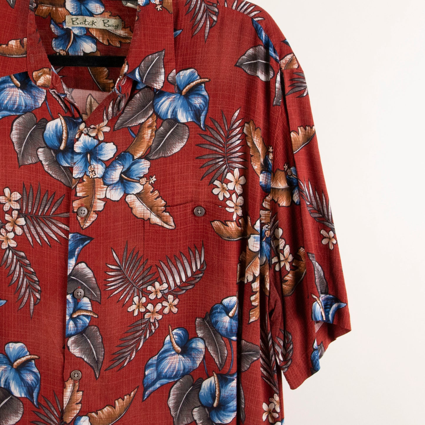 Camisa hawaiana rojo (XL) Batik Bay