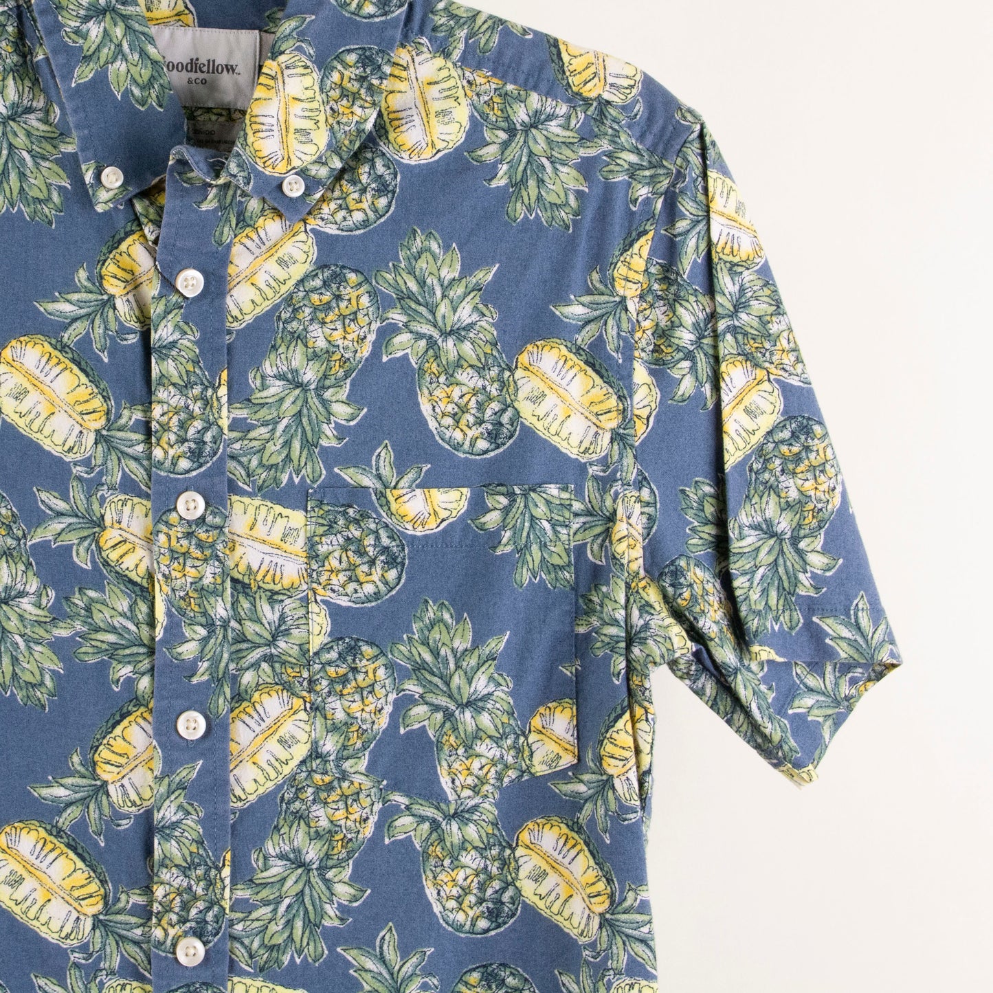 Camisa hawaiana azul (S) Goodfellow
