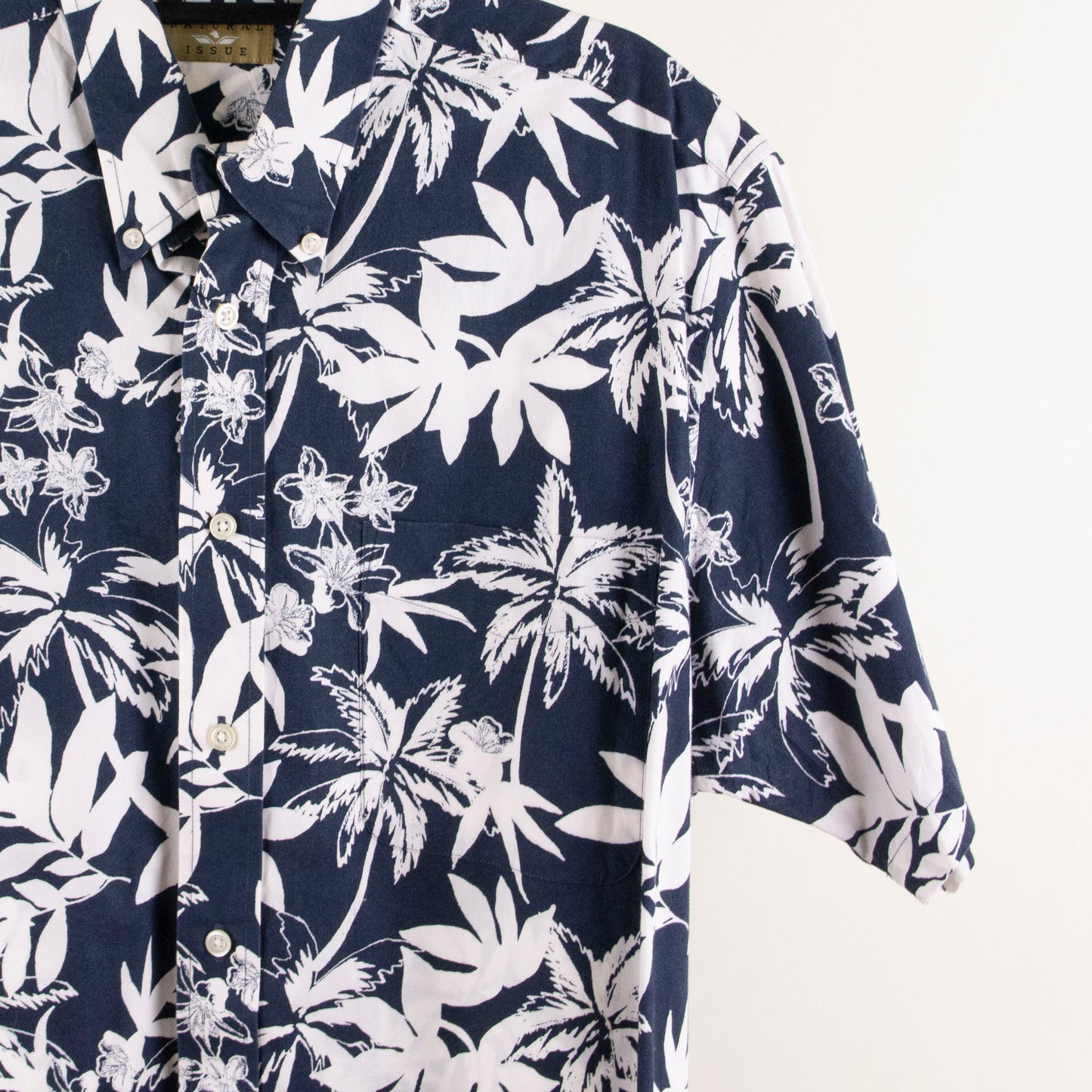 Camisa hawaiana azul marino (L) Natural Issue