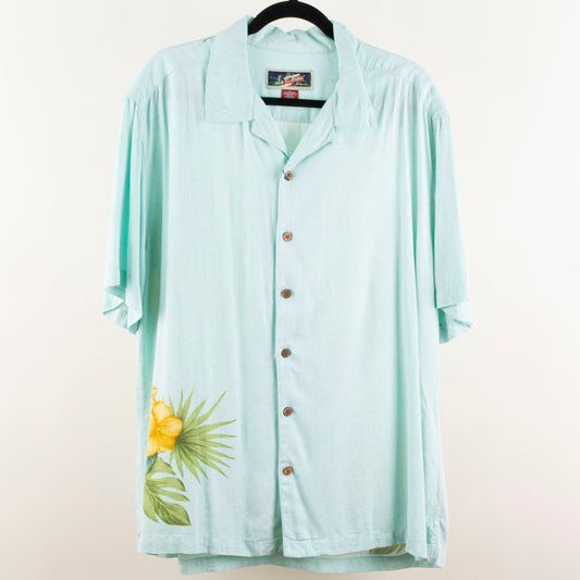 Camisa hawaiana azul (L) La cabana