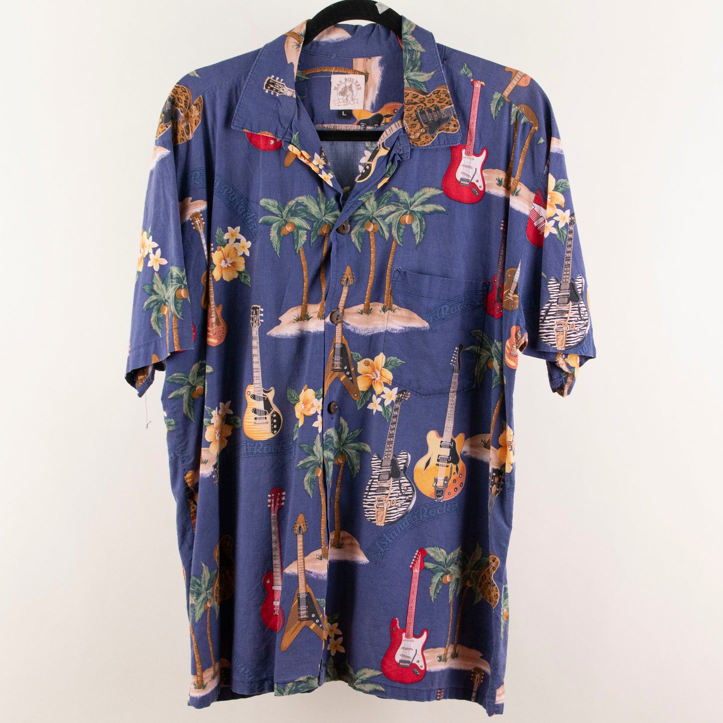 Camisa hawaiana azul (L) Max Boxxer