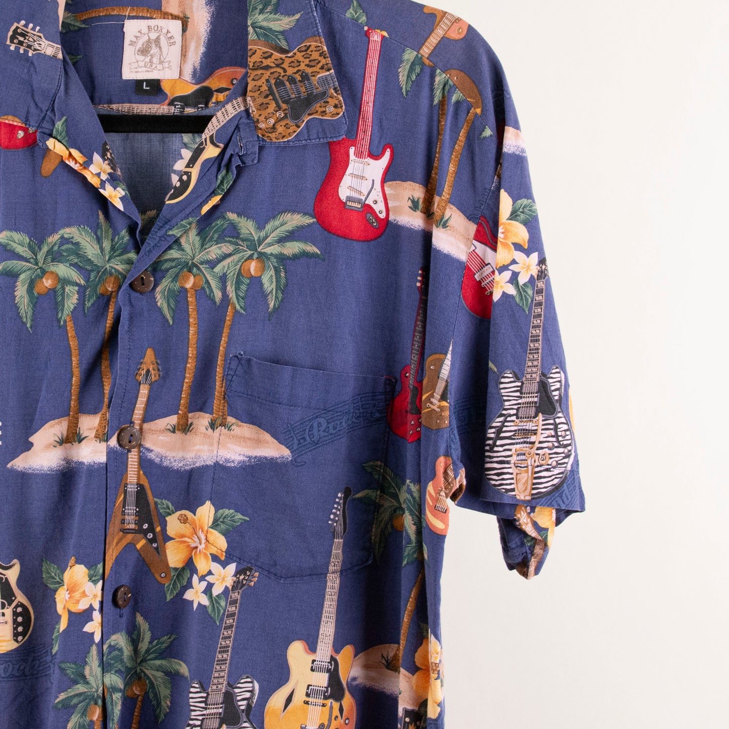 Camisa hawaiana azul (L) Max Boxxer