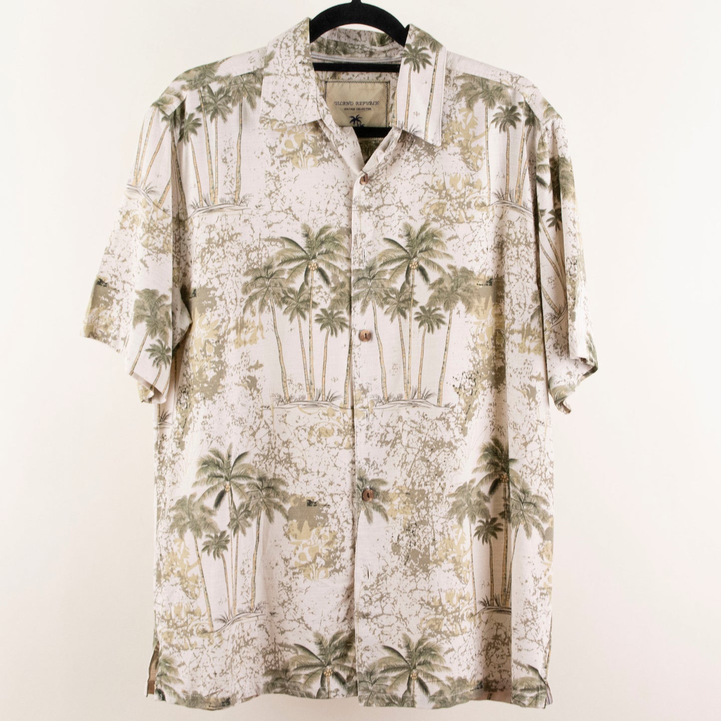 Camisa hawaiana beige (M) Island Republic