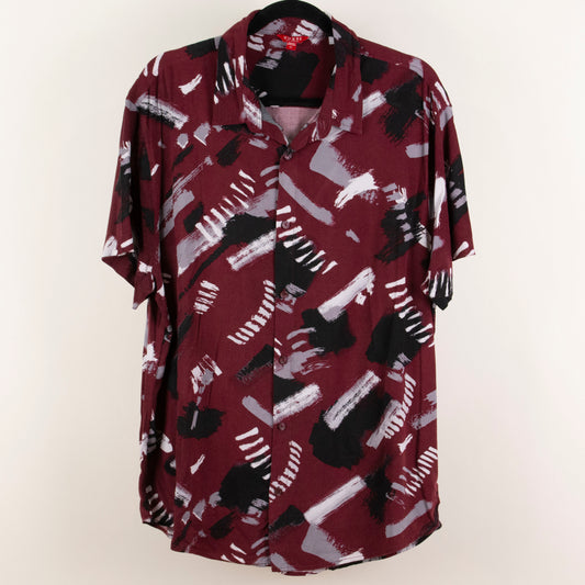 Camisa estampada rojo (XL) Guess