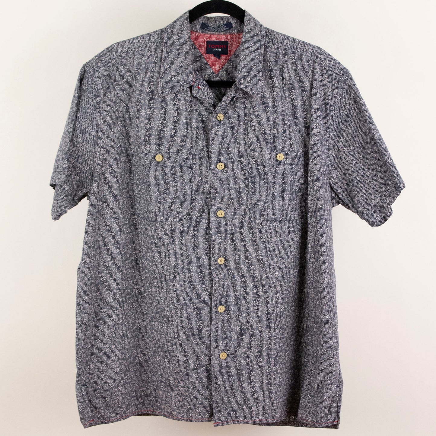 Camisa estampada azul marino (M) Tommy jeans