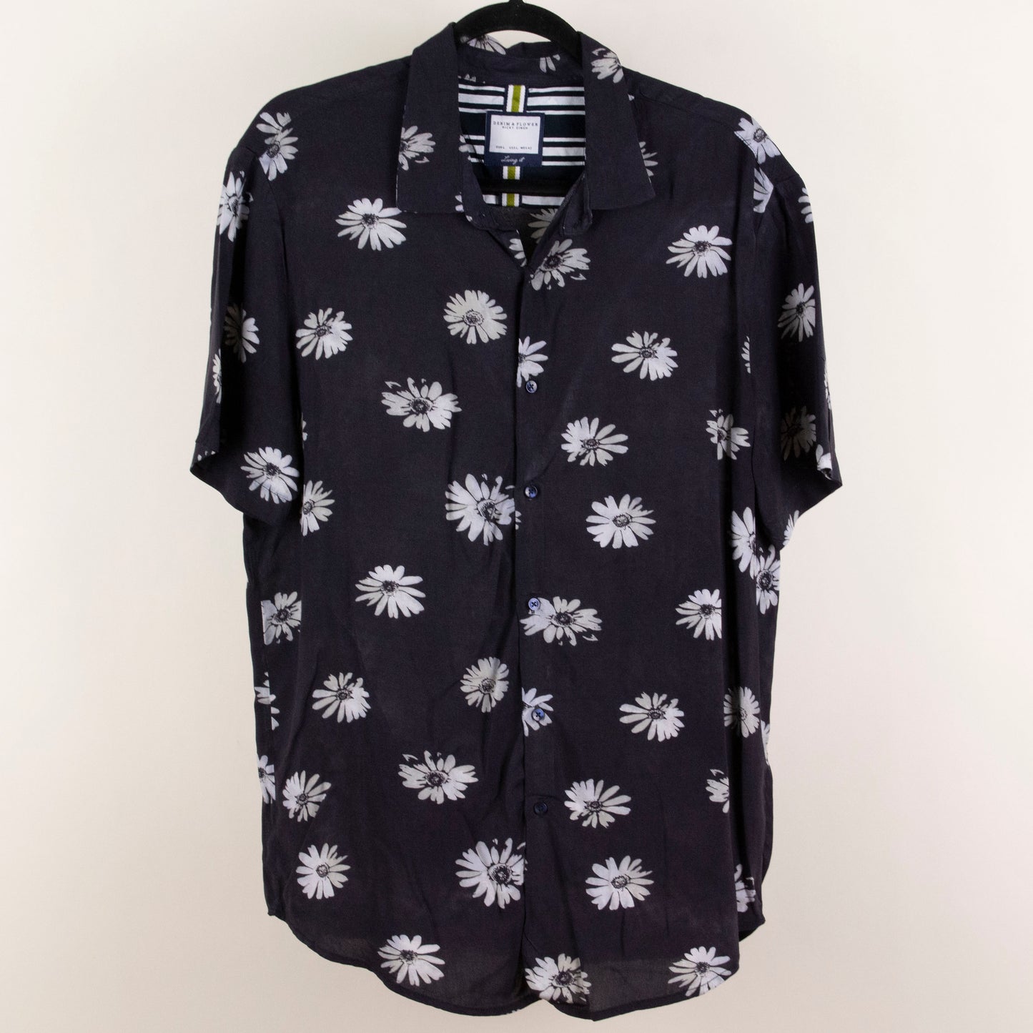 Camisa estampada negro (L) Denim & Flower
