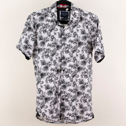 Camisa hawaiana blanco (S) Silver Stone