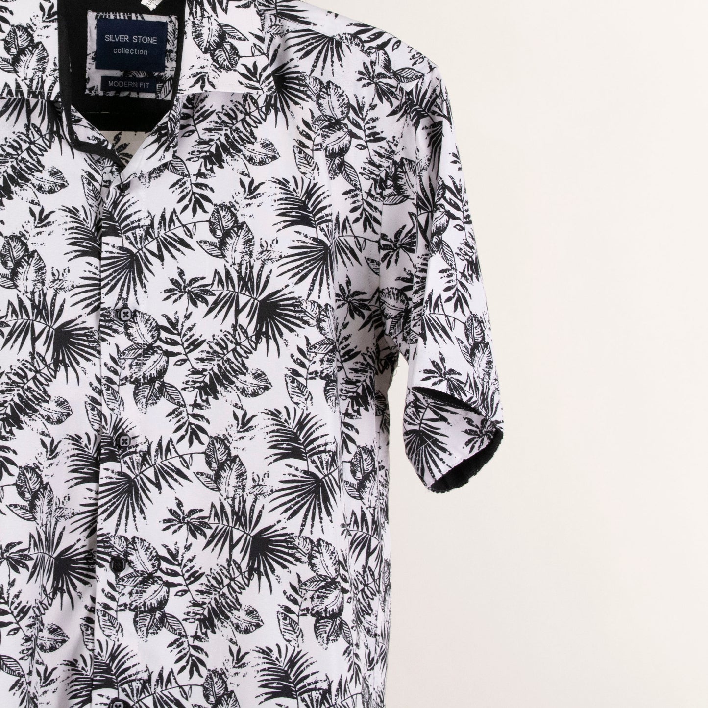 Camisa hawaiana blanco (S) Silver Stone