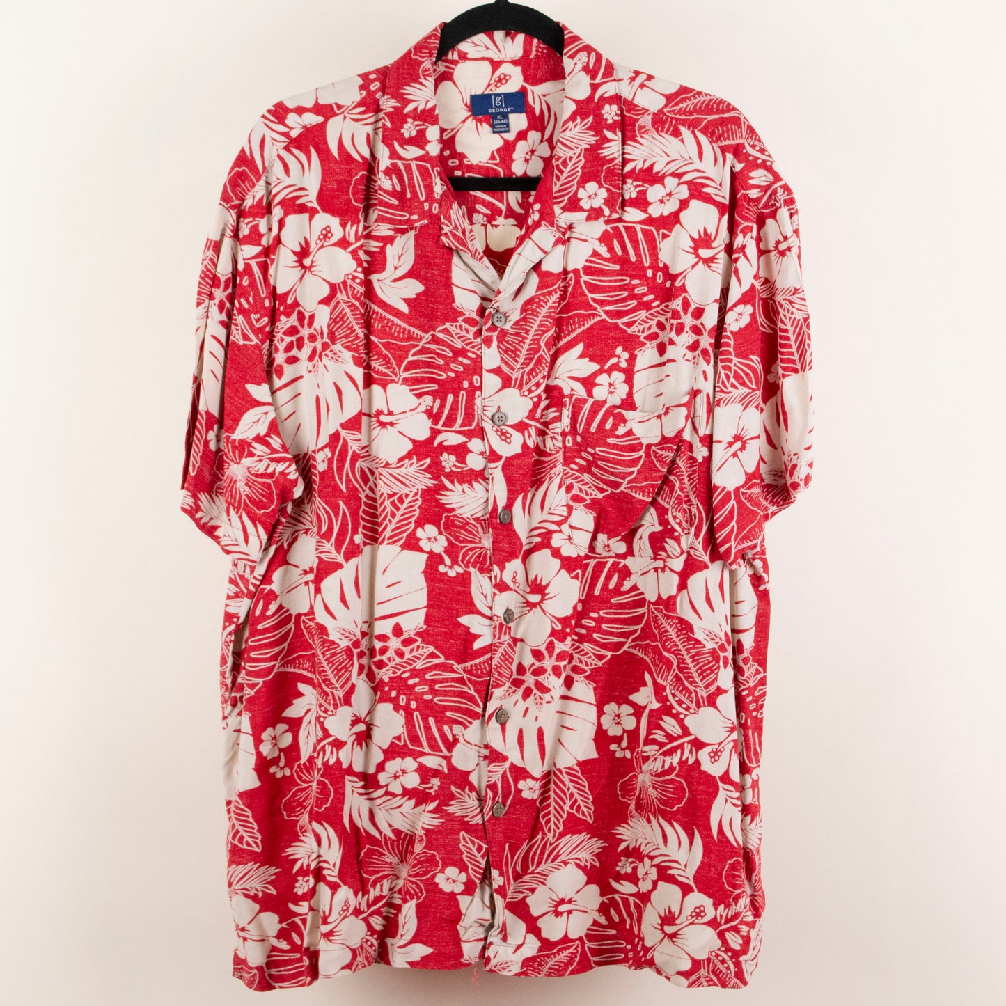 Camisa hawaiana rojo (XL) George